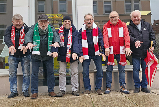 Die "BSG-Haldenjungs" in bester Stimmung