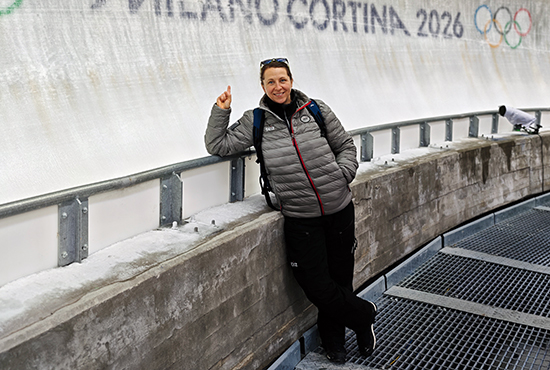 Cathleen Martini an der Bahn