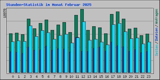 Stunden-Statistik im Monat Februar 2025
